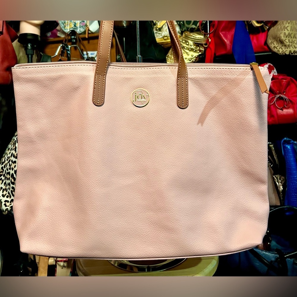 NWT 3pc Bundle of Joy Mangano Leather Tote, Crossbody & full size J Jill Scarf - Picture 2 of 11